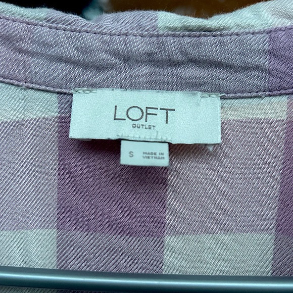 LOFT plaid blouse - Picture 2 of 4